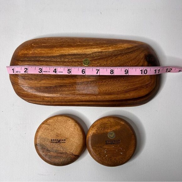 Beekman Home Acacia Appetizer Serving Set NWOT - Picture 4 of 6